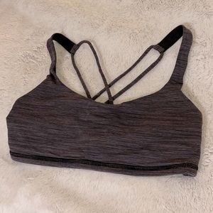 lululemon Free to Be Bra 4 black stripe